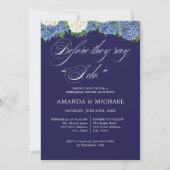 Bevor sie sagen, ich mache Elegant Hydrangeas Prob Einladung (Vorderseite)