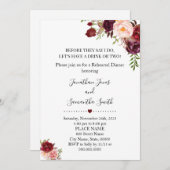 Bevor sie sagen, ich mache Marsala Probe Abendesse Einladung (Vorne/Hinten)