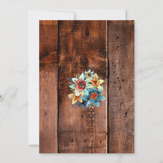 Bevor sie sagen, ich mache rustikale Probe Abendes Einladung (Rückseite)