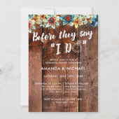 Bevor sie sagen, ich mache rustikale Ring Probe Ab Einladung (Vorderseite)