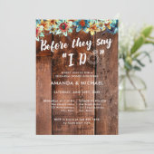 Bevor sie sagen, ich mache rustikale Ring Probe Ab Einladung (Stehend Vorderseite)