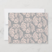 Bevor sie sagen, ich tue Blush Blumenherz Hochzeit RSVP Karte (Rückseite)