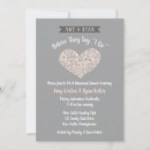 Bevor sie sagen, ich tue Blush Herz Probe Abendess (Vorderseite)