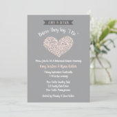 Bevor sie sagen, ich tue Blush Herz Probe Abendess (Stehend Vorderseite)