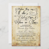 Bevor sie sagen, lasst uns ein oder zwei Gläser an Einladung (Vorderseite)