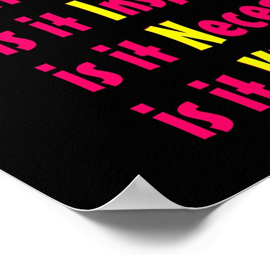 Bevor Sie sprechen denken Poster (Ecke)