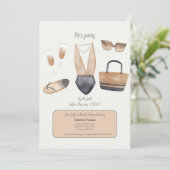 Bevor sie tun Bridal Pool Party Einladung (Stehend Vorderseite)