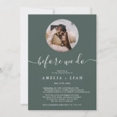 Bevor wir das Foto machen, grün Probe essen Einladung (Vorderseite)