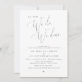 Bevor wir das tun, essen wir, Hochzeit Probe Abend Einladung (Vorderseite)