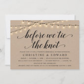 Bevor wir den Knoten, Hochzeit Probe, Kraft Krawat Einladung (Vorderseite)