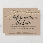 Bevor wir den Knoten, Hochzeit Probe, Kraft Krawat Einladung (Vorne/Hinten)