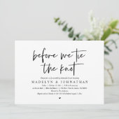 Bevor wir den Knoten Krawatte, Hochzeit Probe Aben Einladung (Stehend Vorderseite)