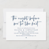 Bevor wir den Knoten Krawatte, Hochzeit Probe Aben Einladung (Vorderseite)