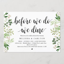 Bevor wir es tun, essen wir, grün, Probe zu Abend