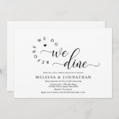 Bevor wir es tun, essen wir, Hochzeit Probe Abende Einladung (Vorne/Hinten)