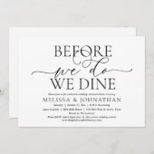 Bevor wir es tun, essen wir, Hochzeit Probe Abende Einladung (Vorne/Hinten)