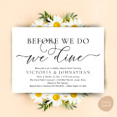 Bevor wir es tun, essen wir, Hochzeit Probe Abende Einladung