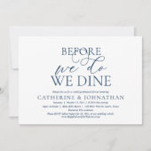 Bevor wir es tun, essen wir, Hochzeit Probe Dinner Einladung (Vorderseite)