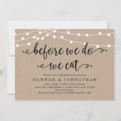 Bevor wir es tun, essen wir rustikale Probe Einladung (Vorderseite)