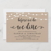 Bevor wir es tun, essen wir rustikale Probe Einladung (Vorderseite)