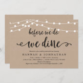 Bevor wir es tun, essen wir rustikale Probe Einladung (Vorne/Hinten)