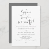 Bevor wir es tun, Party, Hochzeit Probe Abendessen Einladung (Vorne/Hinten)