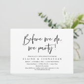 Bevor wir es tun, Party, Hochzeit Probe Abendessen Einladung (Stehend Vorderseite)