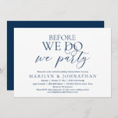 Bevor wir es tun, Party, Hochzeit Probe Abendessen Einladung (Vorne/Hinten)