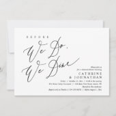 Bevor wir essen, essen wir Hochzeit Probe Dinner Einladung (Vorderseite)