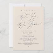 Bevor wir essen, essen wir Hochzeit Probe Dinner Einladung (Vorderseite)