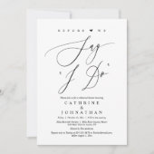 Bevor wir "I Do" sagen, Hochzeit Probe Dinner Einladung (Vorderseite)