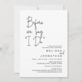 Bevor wir "I Do" sagen, Hochzeit Probe Dinner Einladung (Vorderseite)