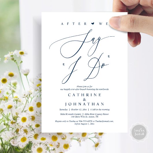 Bevor wir "I Do" sagen, Hochzeit Probe Dinner Einladung