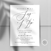 Bevor wir "I Do" sagen, Hochzeit Probe Dinner Einladung