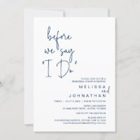 Bevor wir "I Do" sagen, Hochzeit Probe Dinner