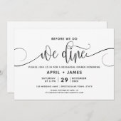 Bevor wir machen essen wir Probe Abendessen Einlad Einladung (Vorne/Hinten)