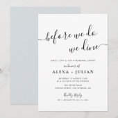 bevor wir Probe-Dinner Einladung (Vorne/Hinten)