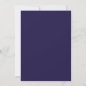 Bevor wir Rose Gold Navy Blue Probe Dinner Einladung (Rückseite)