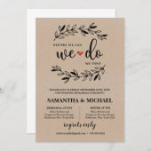 Bevor wir sagen, wir essen rustikale Probe Einladung (Vorne/Hinten)