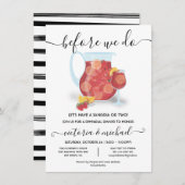 Bevor wir tun trinken wir Sangria Cocktail Party Einladung (Vorne/Hinten)