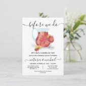 Bevor wir tun trinken wir Sangria Cocktail Party Einladung (Stehend Vorderseite)