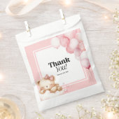 Bevorzugen Bags Baby Dusche Rosa Bär und Balloons Geschenktütchen (Ausgeschnitten)