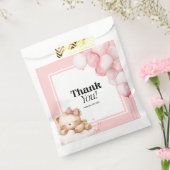 Bevorzugen Bags Baby Dusche Rosa Bär und Balloons Geschenktütchen (Versiegelt)