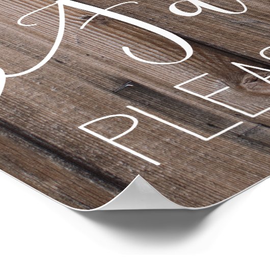 Bevorzugen Sie rustikales Holz Hochzeitszeichen Gä Poster (Ecke)