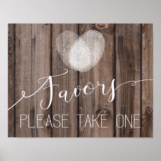 Bevorzugen Sie rustikales Holz Hochzeitszeichen Gä Poster (Vorne)