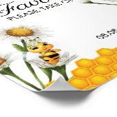 Bevorzugen Sie Sign Mama, um Honeycomb White Daisy Poster (Ecke)