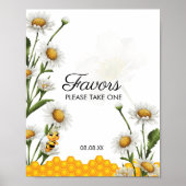 Bevorzugen Sie Sign Mama, um Honeycomb White Daisy Poster (Vorne)