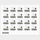 Bevorzugen Sie Sticker Black Green Damask Spitzen (Blatt)