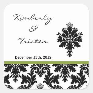 Bevorzugen Sie Sticker Black Green Damask Spitzen