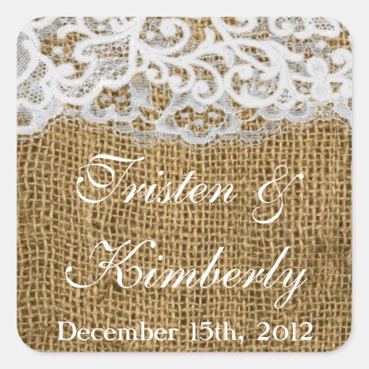 Bevorzugen Sie Sticker Pferdeschuhe auf Burlap Lac (Vorderseite)